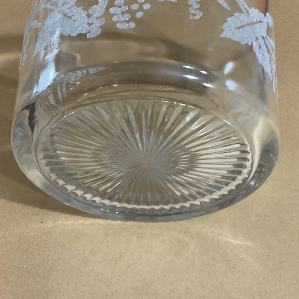 Elegant Glass Bowl with Etched Design